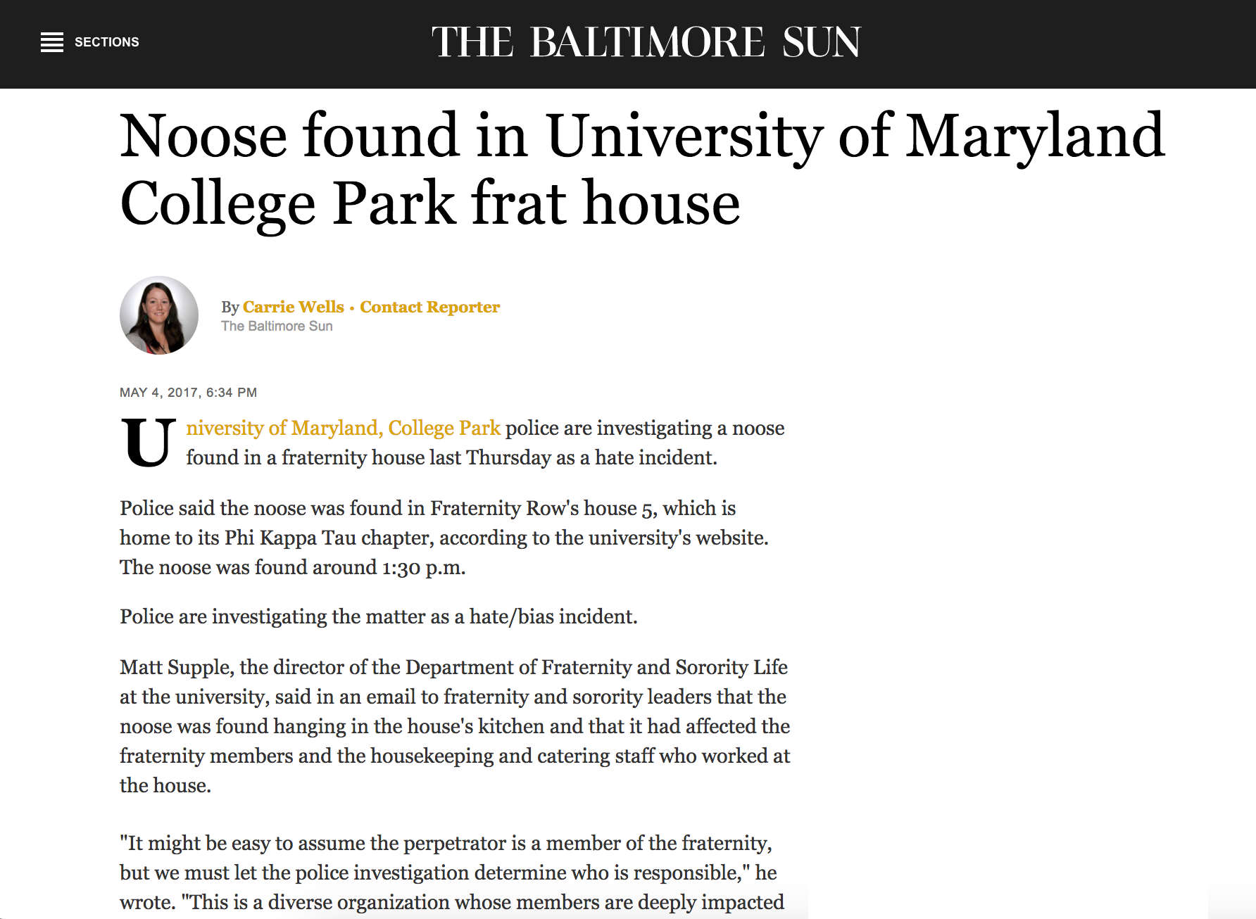 screen capture of the article, as it appeared online in 2017