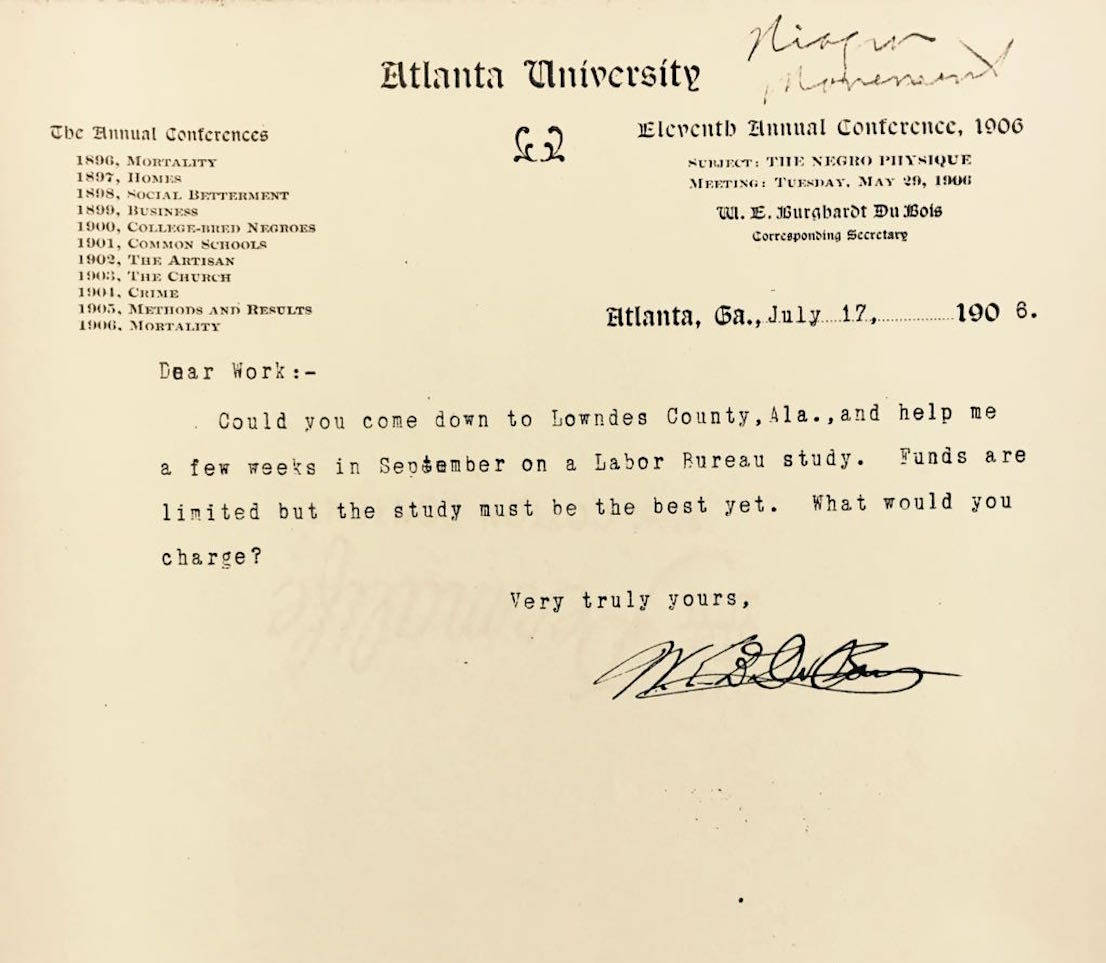 image of a typed letter